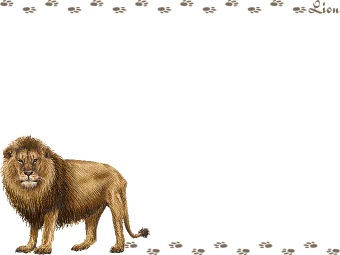 ライオンの年賀状／非商用無料イラスト
