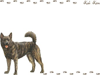 甲斐犬（かいいぬ・かいけん）の年賀状／非商用無料イラスト