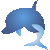 ジャンプする海豚　色数3色（グラデーションあり）のアイコン