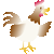 雄鶏　色数5色（グラデーションあり）のアイコン