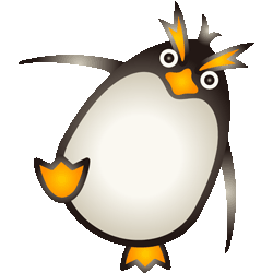 イワトビペンギン　色数5色（グラデ−ションあり）＜044 ふっくらペンギンのイラスト／条件付無料素材