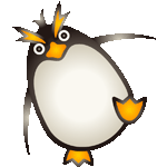 イワトビペンギン　色数5色（グラデ−ションあり）＜ころころイワトビペンギン／条件付フリー画像