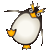イワトビペンギン　色数5色（グラデ−ションあり）のアイコン