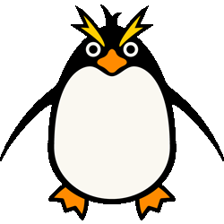 スマホ対応 ころころイワトビペンギン No 044 ふっくらペンギンのイラスト アイコン 条件付フリー素材集