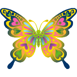 あげは蝶　色数5色（グラデーションあり）＜079 アゲハチョウのイラスト／条件付フリー素材