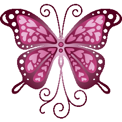サイケ蝶　色数3色（グラデーションあり）＜081 サイケバタフライのイラスト／条件付フリー素材