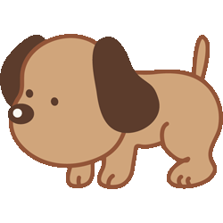 シンプルタッチ子犬 No 126 シンプル犬のイラスト アイコン 条件付フリー素材集 スマホなど携帯電話対応