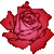 ラフアウトライン薔薇　色数3色（グラデーションあり）のアイコン