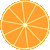 オレンジ断面　色数2色（グラデーションあり）のアイコン