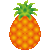 パイナップル　色数4色（グラデーションあり）のアイコン