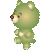 緑熊　色数4色（グラデーションあり）のアイコン