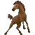 茶色の馬　色数5色（グラデーションあり）のアイコン