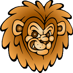ライオンの顔 No 180 ライオンフェイスのイラスト アイコン 条件付フリー素材集 スマホなど携帯電話対応