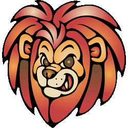 グラデ鬣ライオン　色数5色（グラデーションあり）＜181 カラフルたてがみ獅子のイラスト／条件付フリー素材