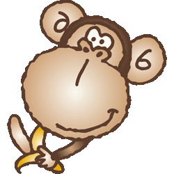 猿の表情 No 152 サルの顔のイラスト アイコン 条件付フリー素材集 スマホなど携帯電話対応
