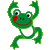 緑蛙　色数5色のアイコン
