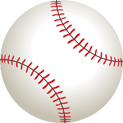 リアル野球ボール　色数4色（グラデーションあり）＜092 野球の硬球のイラスト／条件付フリー素材