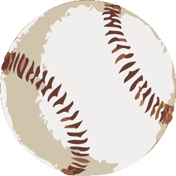 野球のボール　色数5色＜094 セピア野球用具／条件付無料イラスト