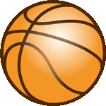ばすけぼーる　色数3色（グラデーションあり）＜シンプルタッチバスケのボール／条件付フリー画像