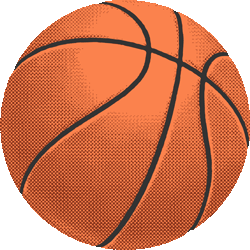 バスケのボール　色数3色＜089 リアルバスケボールのイラスト／条件付無料素材