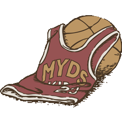 バスケットボールとユニホーム　色数4色＜091 手描きバスケ用具のイラスト／条件付フリー素材