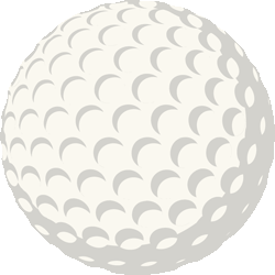 シンプルゴルフボール　色数2色＜275 ゴルフボールのイラスト／条件付無料素材
