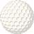シンプルゴルフボール　色数2色のアイコン