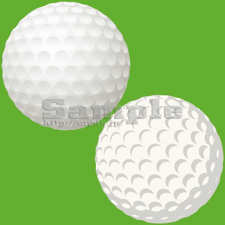 275 ゴルフボール＜ゴルフ／条件付フリー素材・商用無料イラスト