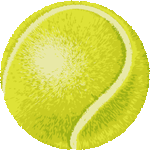 多色テニスボール　色数4色＜てにすぼーる／非商用無料イラスト