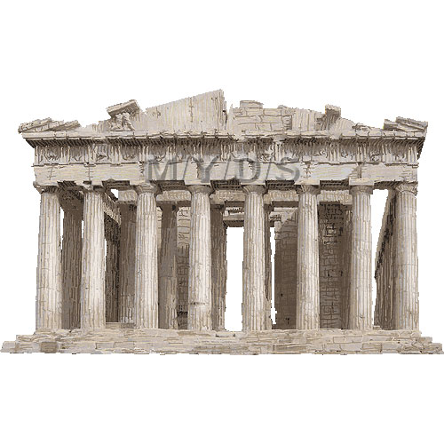 パルテノン神殿のイラスト／条件付フリー素材集