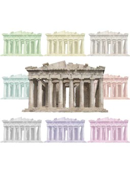 パルテノン神殿のポストカード／無料イラスト