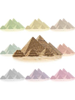 ピラミッドのポストカード／無料イラスト