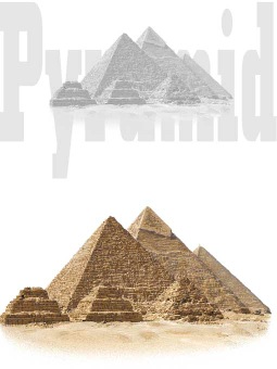 年賀状・ピラミッド／条件付フリー素材