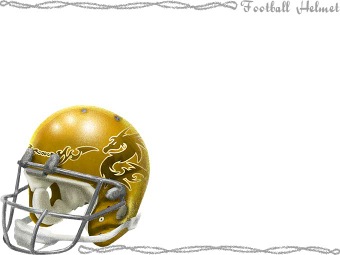 アメリカン フットボールのヘルメットの年賀状／非商用無料イラスト
