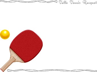 卓球のラケット（ピンポン ラケット）の年賀状／非商用無料イラスト