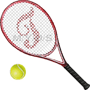 テニスのラケット／フリー素材集