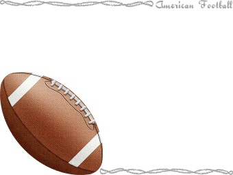 アメリカン・フットボール（アメフト）のボールの年賀状／非商用無料イラスト