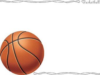 バスケットボールの年賀状／非商用無料イラスト