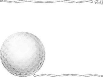 ゴルフ ボールの年賀状／非商用無料イラスト