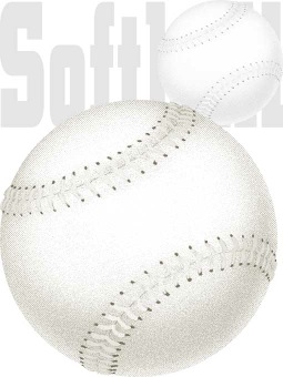 ソフトボールの球のイラスト 条件付フリー素材集