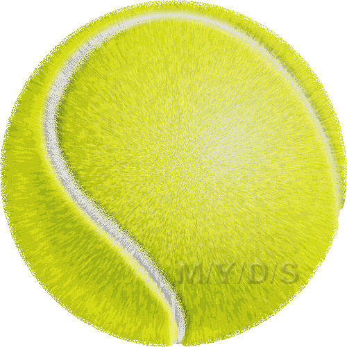 テニスボールのイラスト／条件付フリー素材集