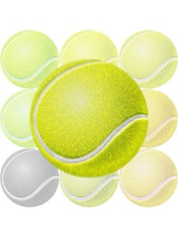 ポスカ・テニスのボール／条件付フリー素材