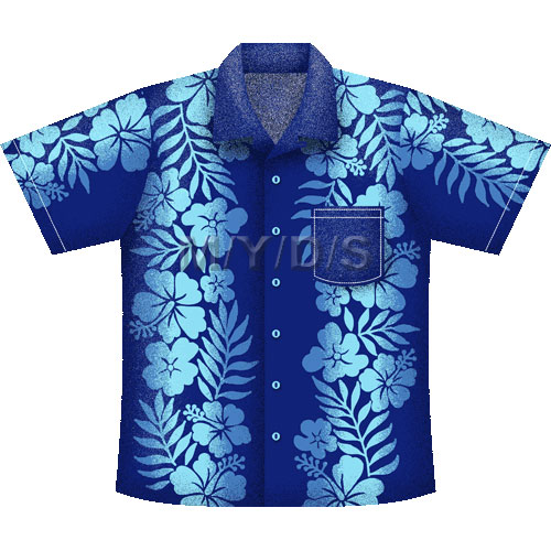アロハシャツ（ハワイアンシャツ）のイラスト／条件付フリー素材集