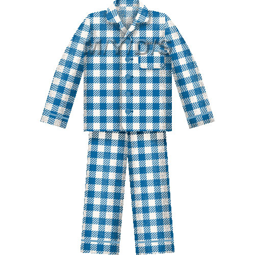 チェックパジャマのイラスト／条件付フリー素材集