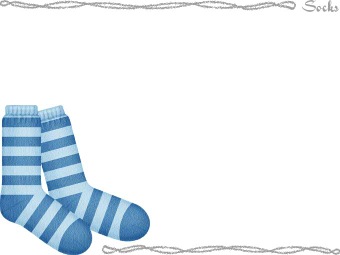 靴下（ソックス）の年賀状／非商用無料イラスト