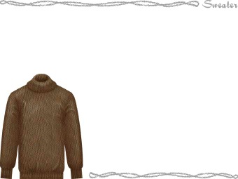 タートルネック セーターの年賀状／非商用無料イラスト