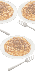 スパゲティ・ミートソースの壁紙／非営利無料イラスト