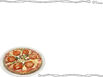 ピザ（ピッツァ）の年賀状／非商用無料イラスト
