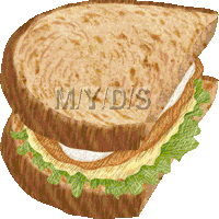 サンドイッチのイラスト／フリー素材（条件付）