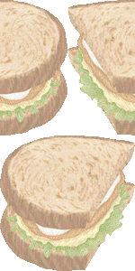 サンドイッチの壁紙／非営利無料イラスト